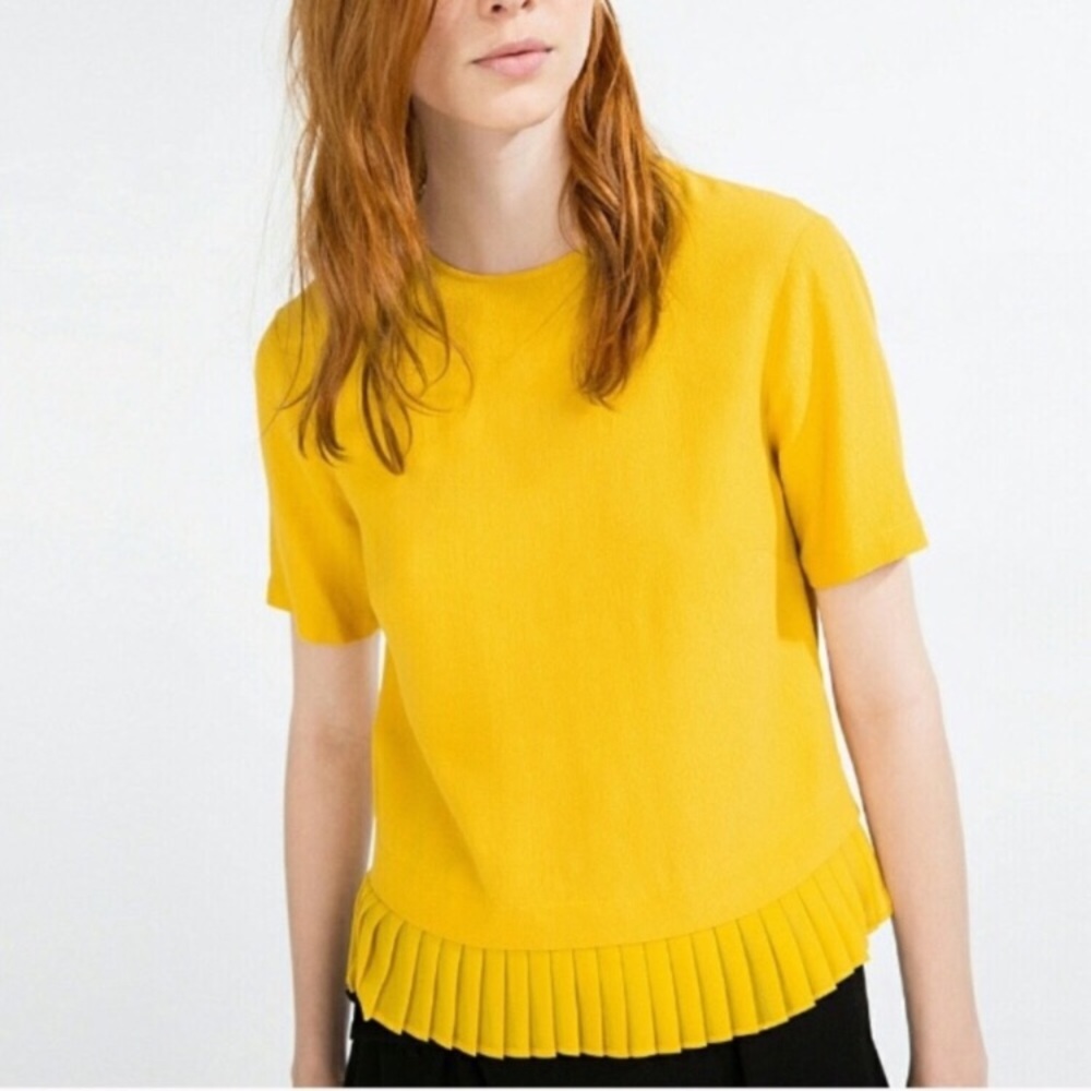 Mustard textured top